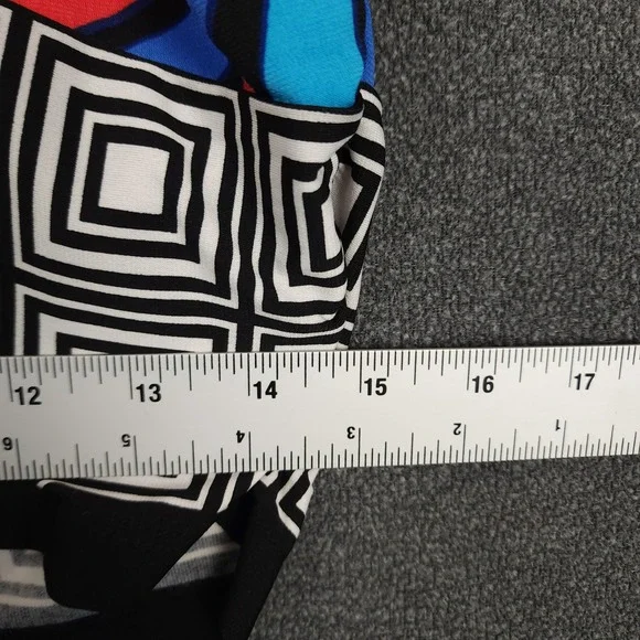 One World Butterfly Print Embellished V Neck Dolman Sleeve Tunic Top‎ Women M - Picture 4 of 8